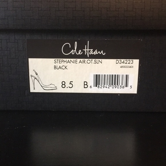 Cole Haan Black Stephanie Air Heels - Picture 2 of 4
